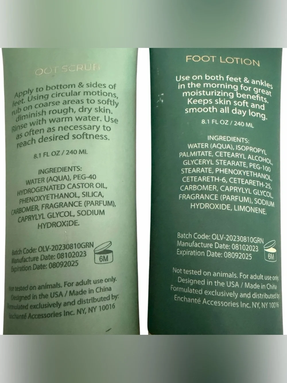 Livegreen Foot Lotion & Scrub 8.1 fl oz Frosted Peppermint